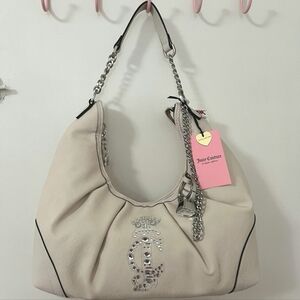 Juicy Couture Cream Hobo Handbag